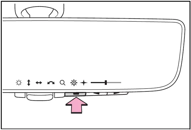 Display settings (digital mirror mode) / Toyota Prius 2024