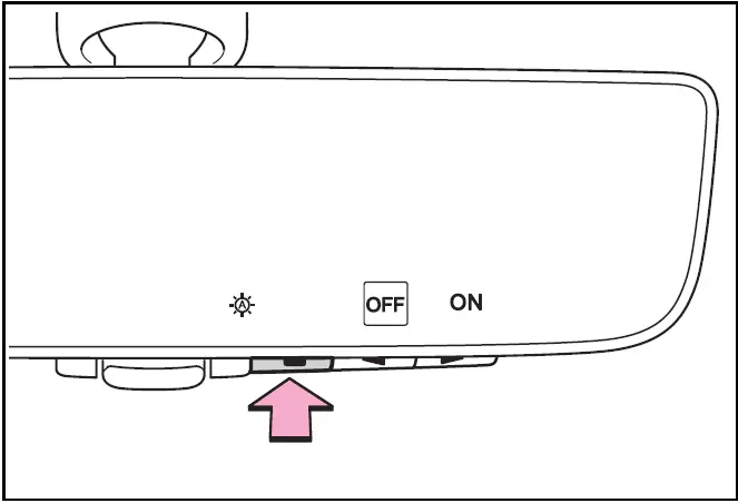 Enabling/disabling the automatic anti-glare function (optical mirror mode) / Toyota Prius 2024