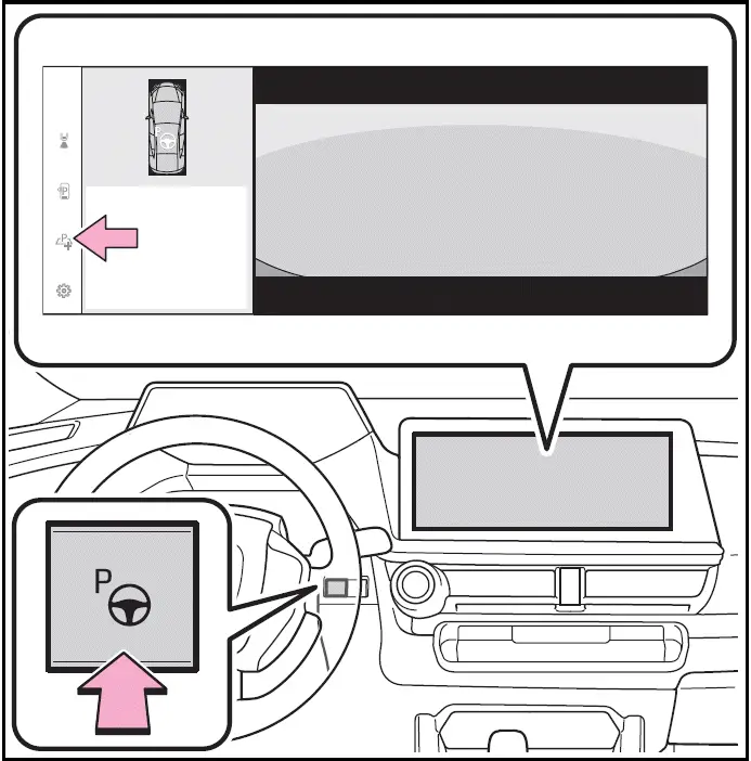 Registering a parking space - Toyota Prius