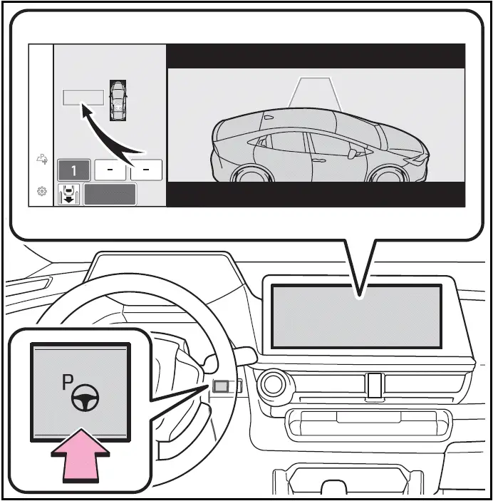 When parking in a parking space registered to the memory function