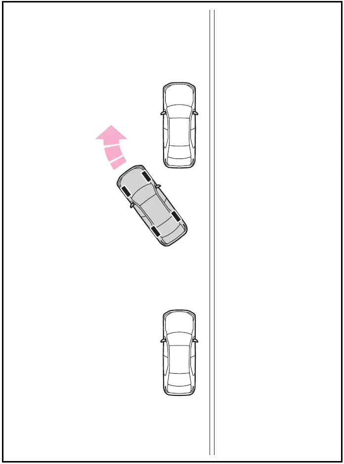 Leaving a parking space using the parallel exiting function Toyota Prius