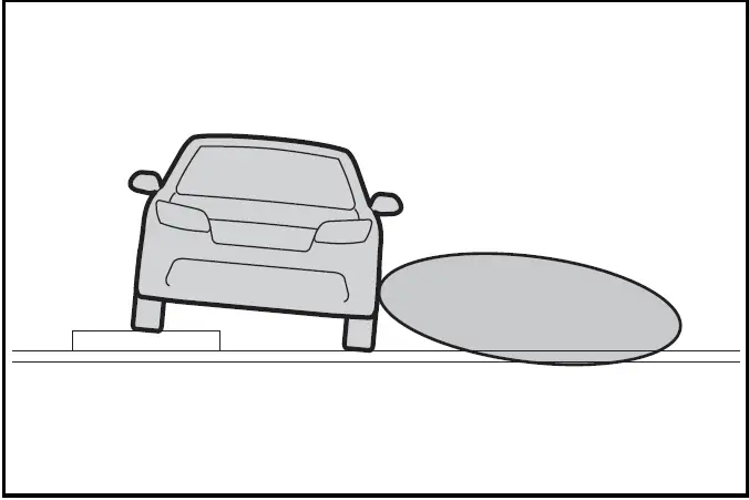 Toyota Prius - When the vehicle has been parked on a curb and a side sensor detects the road surface