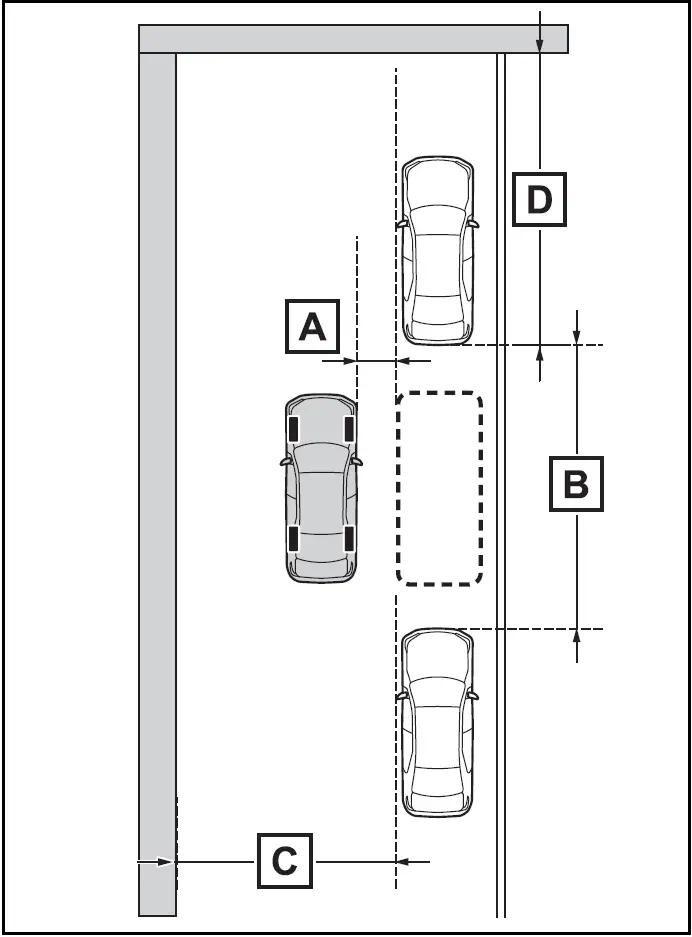 If there is an adjacent parked vehicle