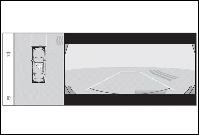 Leaving a parking space using the perpendicular exiting (forward/reverse) function