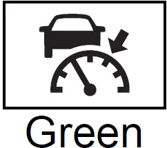 Dynamic radar cruise control Indicator Toyota Prius 2024 - Green