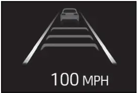 Indicator Toyota Prius 2024 - Vehicle-to-vehicle distance setting: Gray Set vehicle speed: White Preceding vehicle: Gray