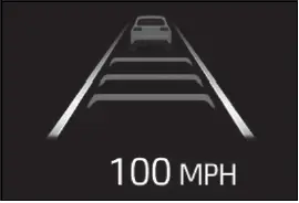 Indicator Toyota Prius 2024 - Vehicle-to-vehicle distance setting: Gray Set vehicle speed: White Preceding vehicle: Gray