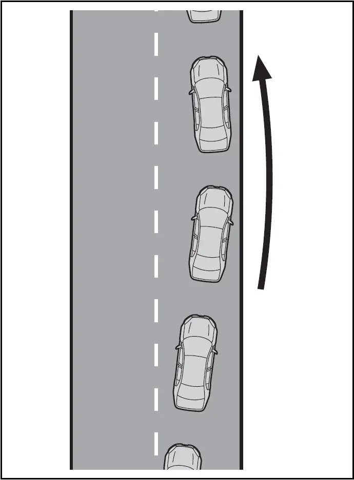 Lane departure prevention function - Toyota Prius