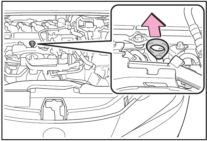 Checking the engine oil  Toyota Prius 2024