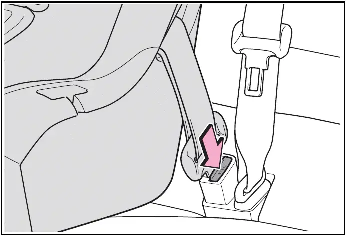 Toyota Prius 2024 -  Removing a child restraint system installed with a seat belt