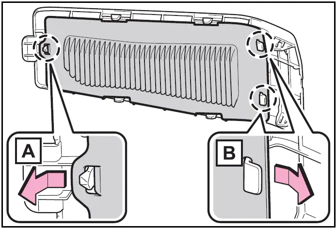 Cleaning procedure - Remove the filter from the air intake vent cover