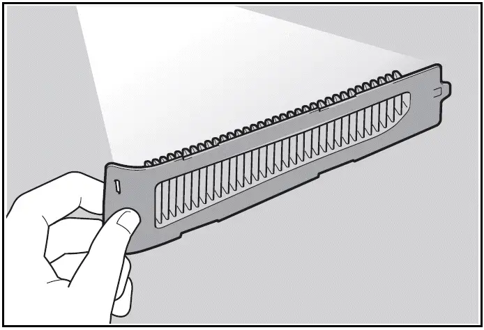 Cleaning procedure - Hold the filter to the light and check if it is not clogged