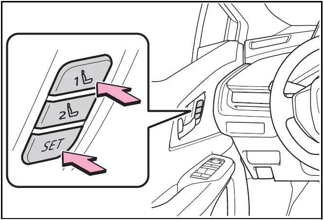 Toyota Prius / Recording procedure - Enabling easier driver entry and exit