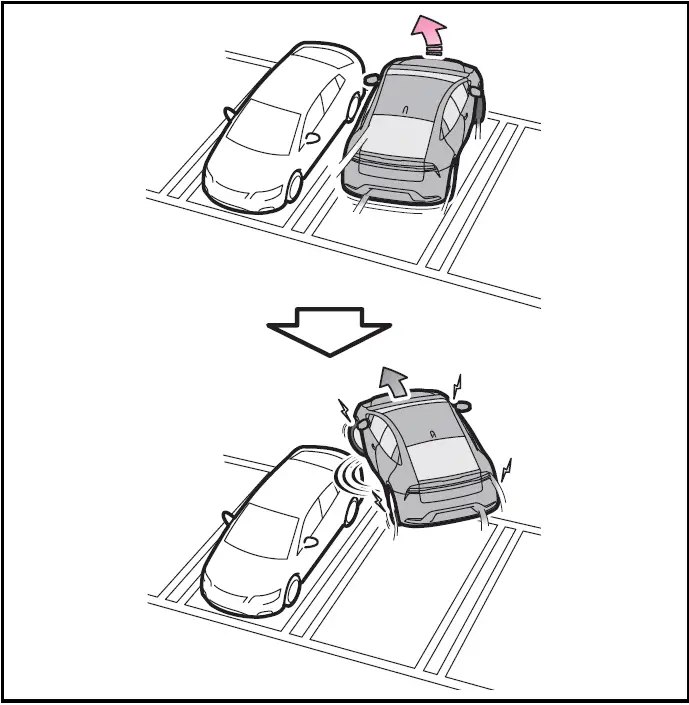 When moving forward and a collision with a stationary object on the inner side of a turn is likely