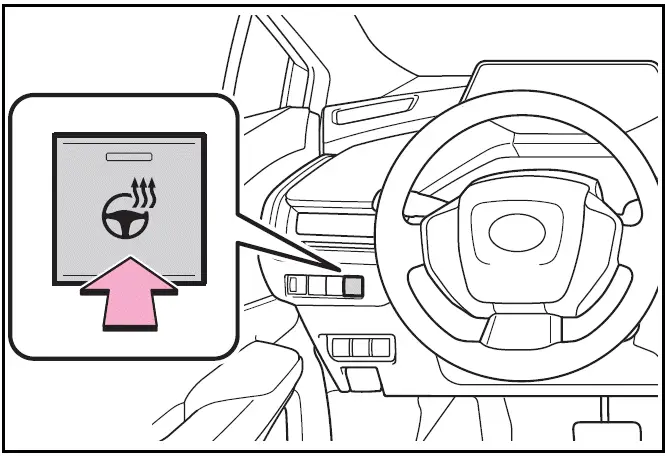 Toyota Prius 2024-2025 - Operating the heated steering wheel