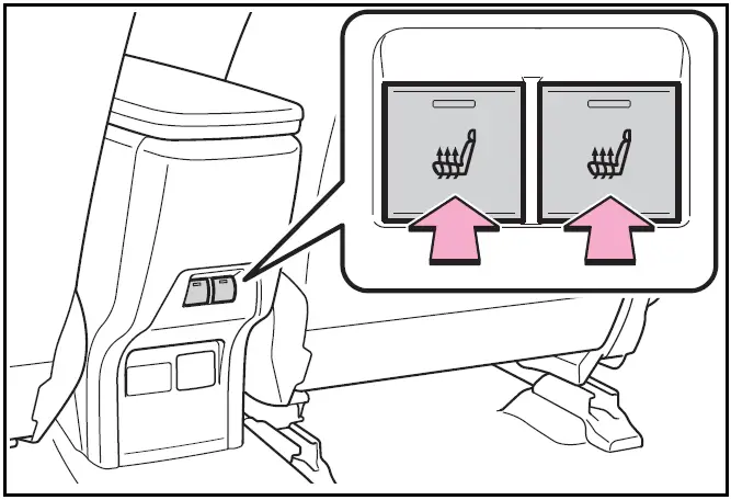 Outboard rear seats (if equipped)  (seat heaters)