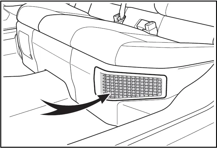 Toyota Prius - Hybrid battery (traction battery) air intake vent