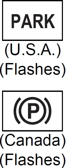 Parking brake indicator (warning buzzer) | Toyota Prius 2024