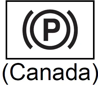 Parking brake indicator (Canada) - Toyota Prius 2024-2025