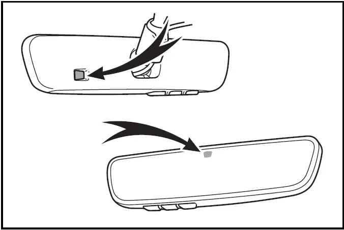 To prevent sensor error (vehicles with auto anti-glare inside rear view mirror) / Toyota Prius