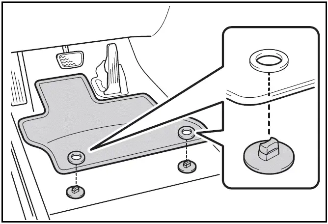 Installing floor mats - Toyota Prius 2024-2025