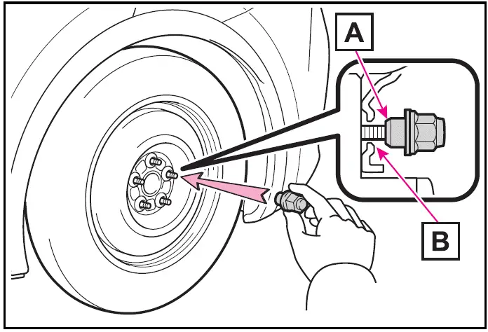 Installing the spare tire