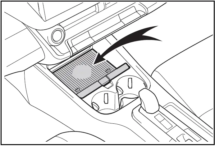 Using the upper tray | Toyota Prius 2024