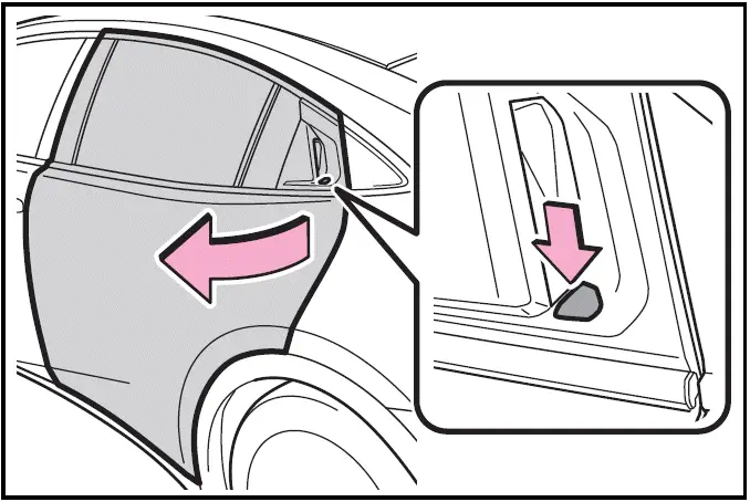 2024 Toyota Prius - If a rear door cannot be opened using the door opener switch