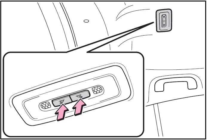 Turning the rear personal lights on/off - Toyota Prius 2024