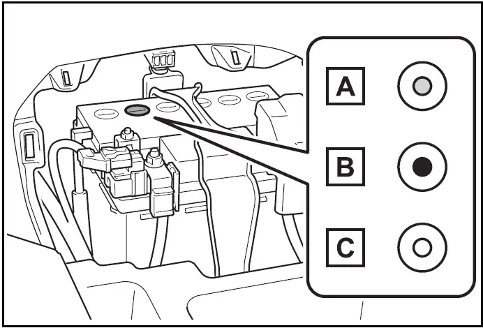 Checking the battery condition (if equipped)