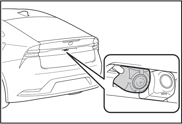 2024-2025 Toyota Prius - Location of the rear camera