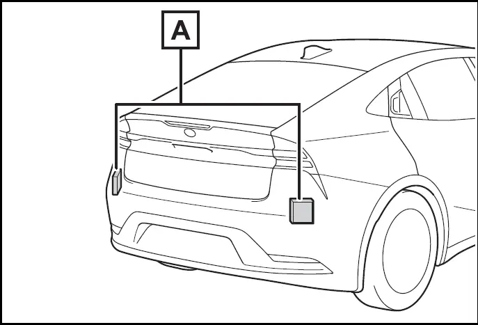 2024 Toyota Prius - Rear Sensors which detect the surrounding conditions