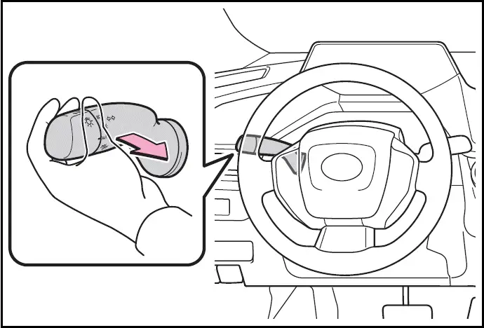 Toyota Prius | Temporarily changing to the low beams