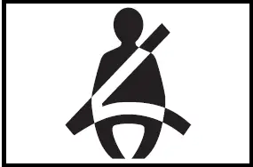 Toyota Prius (2024-2025) - Driver's and front passenger's seat belt reminder light